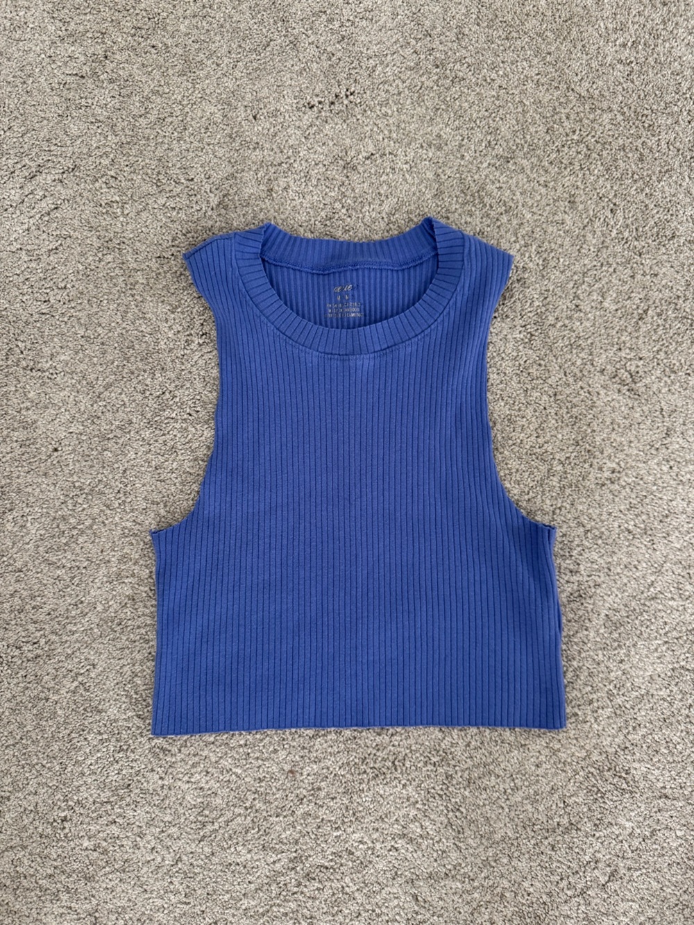 aerie Ribbed Sleeveless Tank in Periwinkle